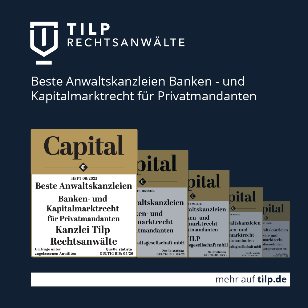 Beste Anwaltskanzlei Banken und Kapitalmarktrecht, TILP Rechtsanwälte