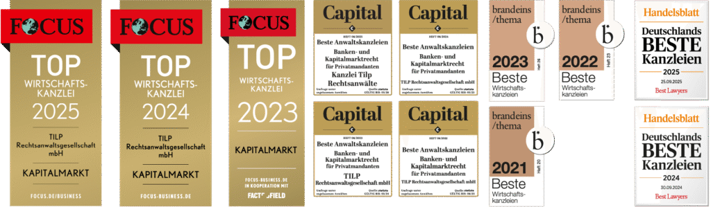 TILP Rechtsanwälte, Auszeichnungen,